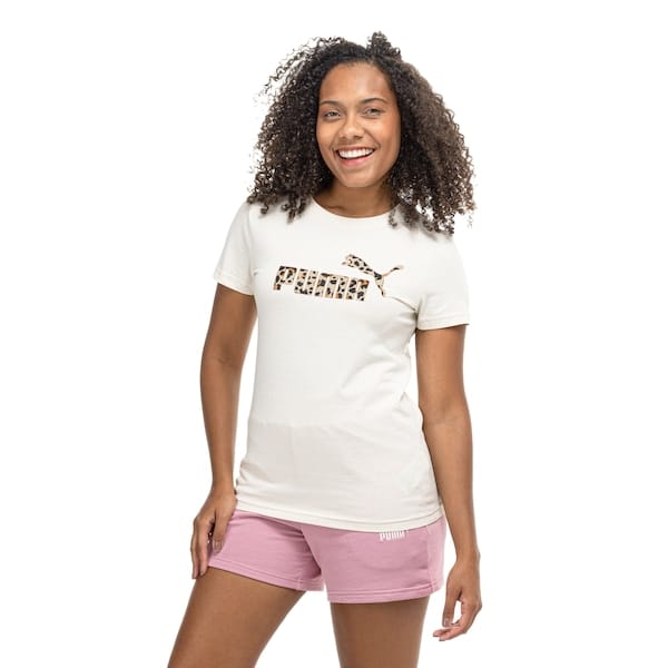 Vista principal Camiseta PUMA Essential Graphic Animal Feminina Puma OFF WHITE