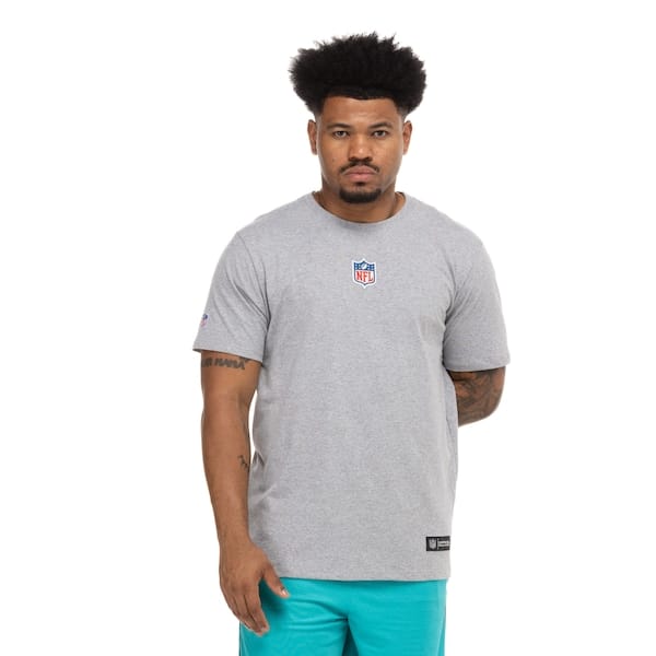 Vista principal Camiseta NFL Shield NF174 Masculina NFL CINZA MESCLA