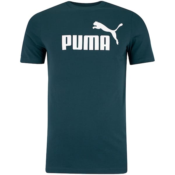 Vista principal Camiseta Puma Essential No 1 Masculina Puma VERDE ESCURO