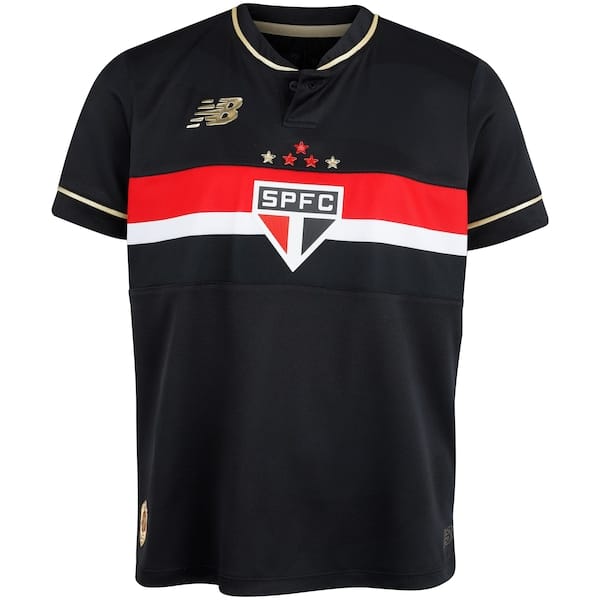 Vista principal Camisa do São Paulo III 25/26 Jogador New Balance Juvenil New Balance PRETO/VERMELHO
