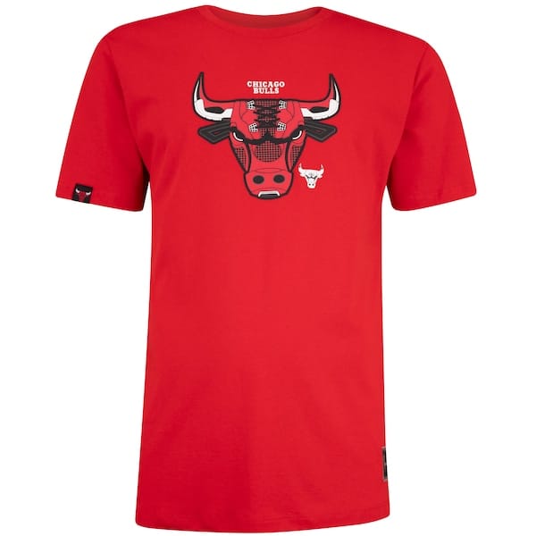 Vista principal Camiseta do Chicago Bulls NBA Sneaker N0495 Masculina NBA VERMELHO