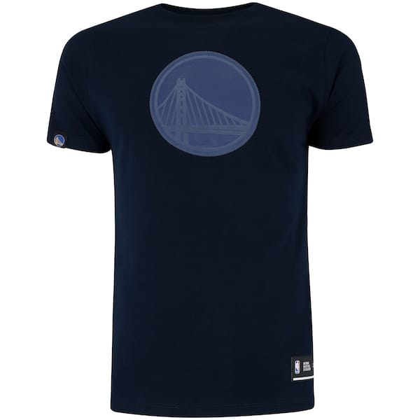 Vista principal Camiseta Golden State Warriors NBA Shield N0942 Masculina NBA AZUL ESCURO