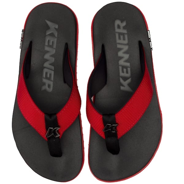 Vista principal Chinelo Kenner Kivah Adulto Kenner PRETO/VERMELHO
