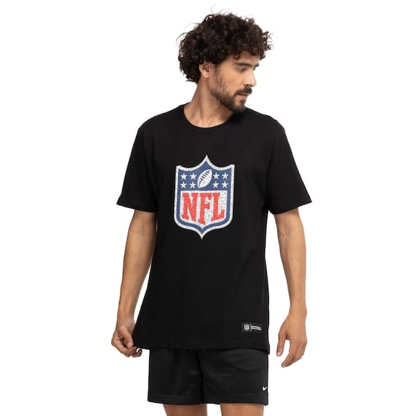 Vista principal Camiseta NFL Shield NF209 Masculina NFL PRETO