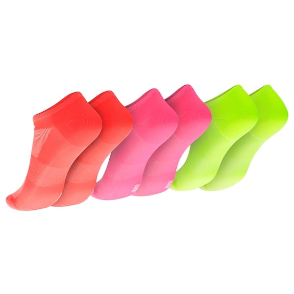 Vista 2 Kit de Meias Para Corrida Olympikus Tripack Neon 3 Pares OLYMPIKUS LARANJA/AMARELO