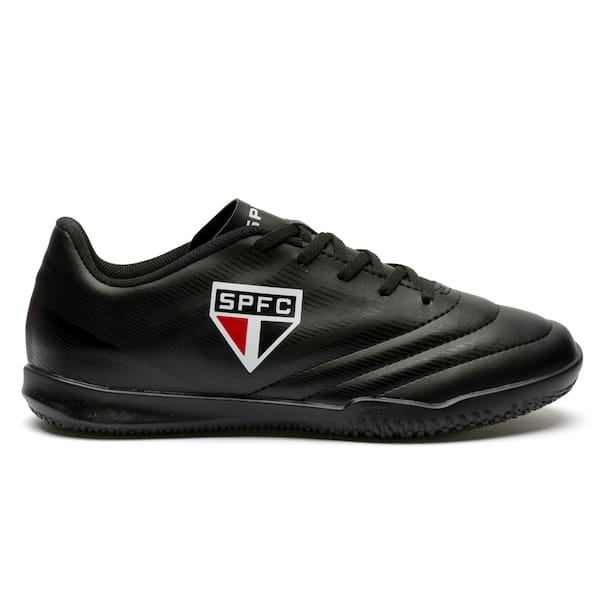 Vista principal Chuteira Futsal Júnior OXN Speed 4 São Paulo OXN PRETO/BRANCO