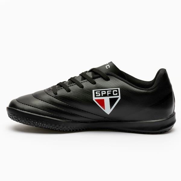 Vista 2 Chuteira Futsal Júnior OXN Speed 4 São Paulo OXN PRETO/BRANCO