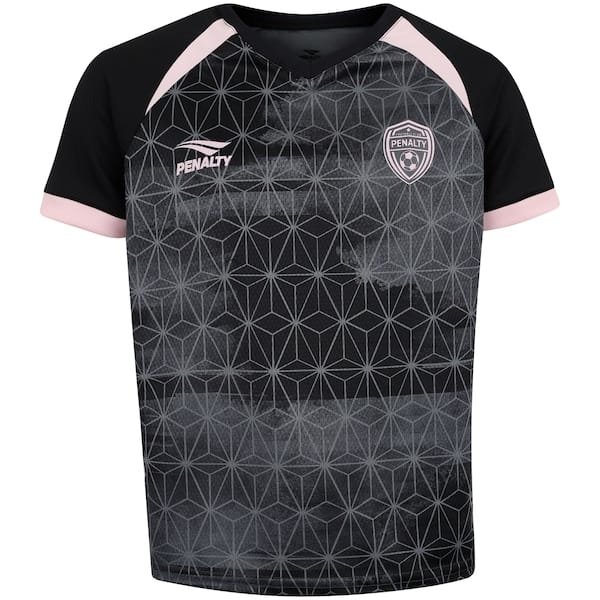 Vista principal Camiseta Penalty Ultimate Infantil Penalty CINZA/ROSA