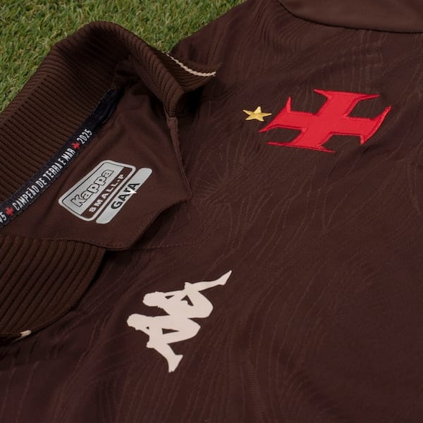 Vista 2 Camisa do Vasco da Gama III 25/26 Torcedor Kappa Masculina Kappa MARROM