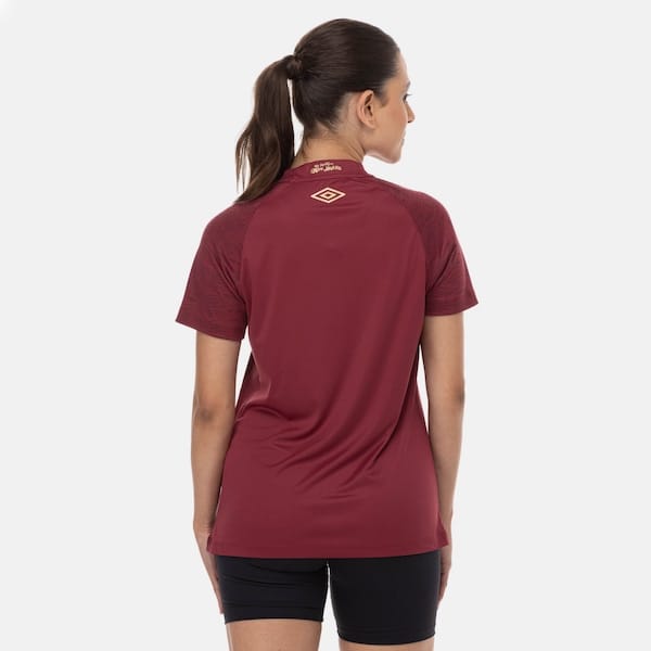 Vista 2 Camisa do Fluminense III 25/26 Torcedor Umbro Feminina Umbro VINHO/OURO