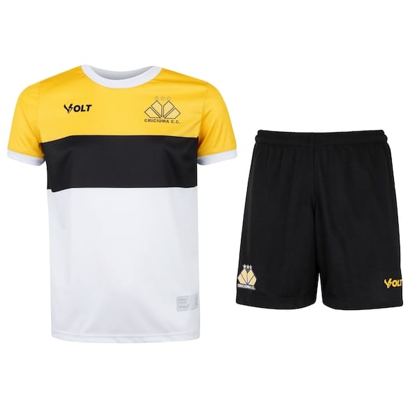 Kit de Uniforme do Criciúma I 25/26 Infantil Volt Camiseta + Calção