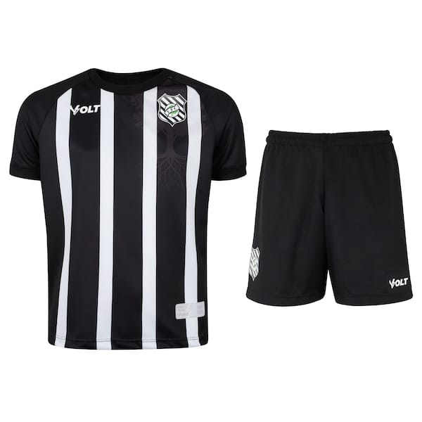 Kit de Uniforme do Figueirense I 25/26 Infantil Volt Camiseta + Calção