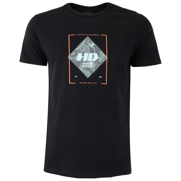 Vista principal Camiseta HD Flora H0416 Masculina Hawaiian Dreams PRETO