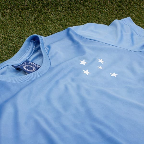 Vista 2 Camiseta do Cruzeiro Clima Braziline Infantil braziline AZUL