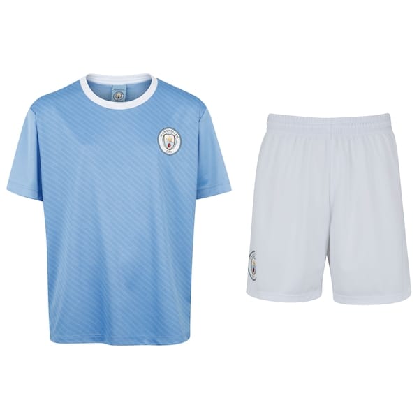 Kit de Uniforme do Manchester City Braziline Infantil Camiseta + Calção