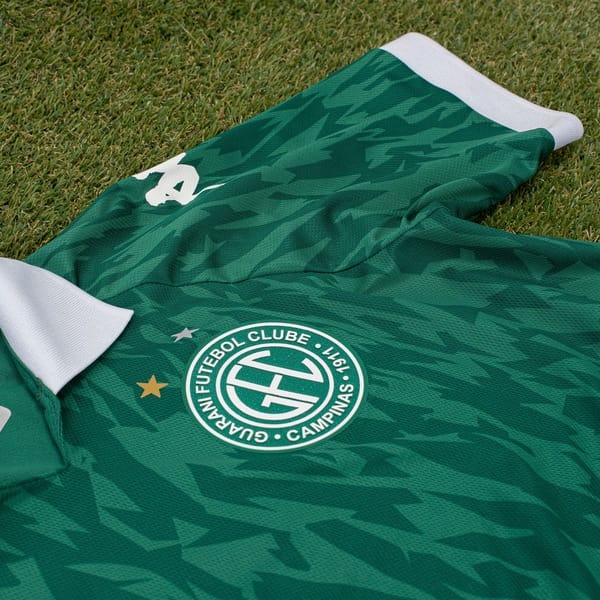 Vista 2 Camisa do Guarani I 25/26 Torcedor Kappa Juvenil Kappa VERDE/BRANCO