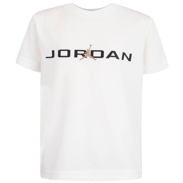 Vista 2 Conjunto Infantil Nike Jordan Jumbo Camiseta + Bermuda Nike BRANCO/MARROM CLA