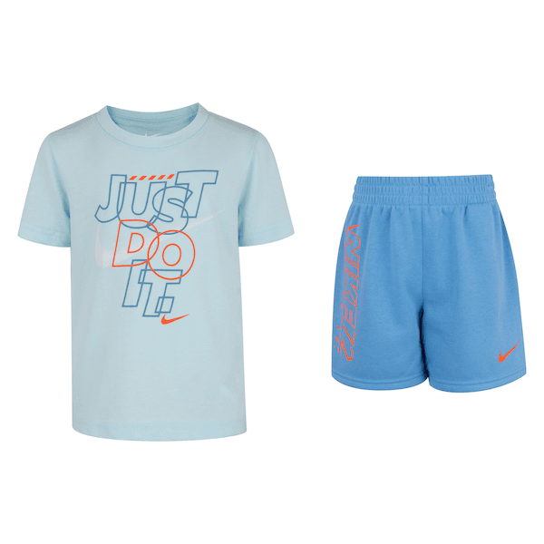 Vista principal Conjunto Infantil Nike Sports Rhythm Camiseta + Bermuda Nike AZUL