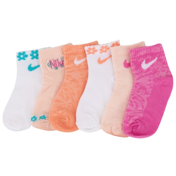 Vista principal Kit de Meias Nike Wild Flower Infantil com 6 Pares Nike ROXO/VERDE