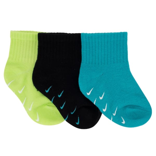 Vista 2 Kit de Meias Nike Retro Rush Infantil com 3 Pares Nike PRETO/AZUL