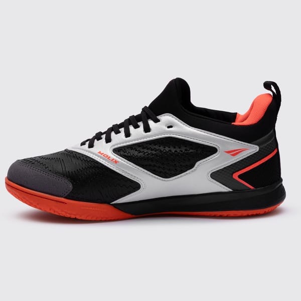 Vista 2 Chuteira Futsal Adulto Penalty Max Evolution Locker Y-1 Penalty BRANCO/CORAL