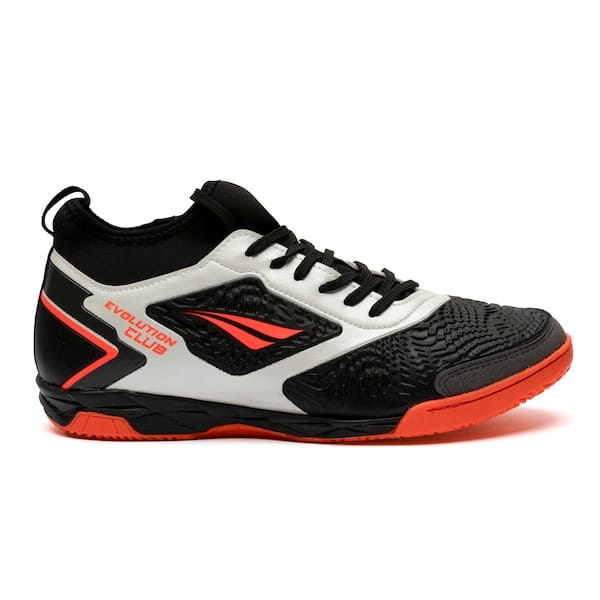 Vista principal Chuteira Futsal Adulto Penalty Evolution Club Locker Y-1 Penalty BRANCO/CORAL