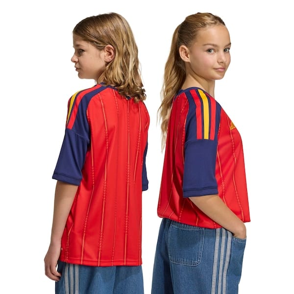 Vista 2 Camisa Seleção da Espanha I 26/27 Torcedor adidas Infantil Adidas VERMELHO