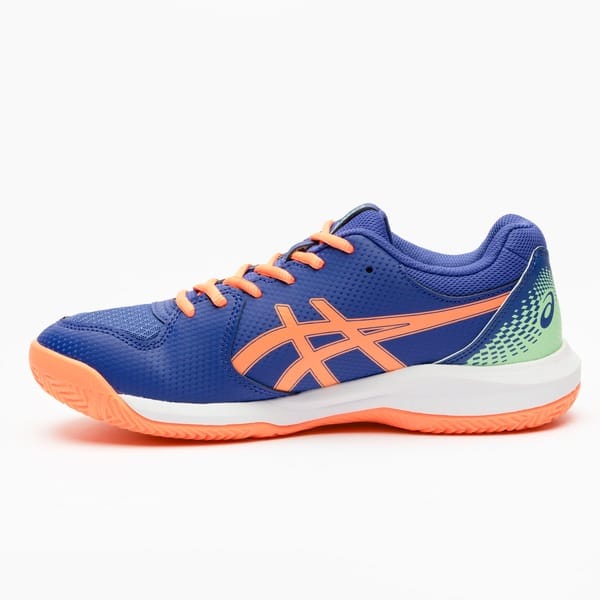 Vista 2 Tênis Masculino ASICS Gel-Dedicate 8 Padel ASICS AZUL/LARANJA