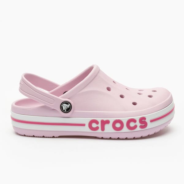 Vista 2 Sandália Juvenil Crocs Bayaband Clog Crocs ROSA CLA/BRANCO