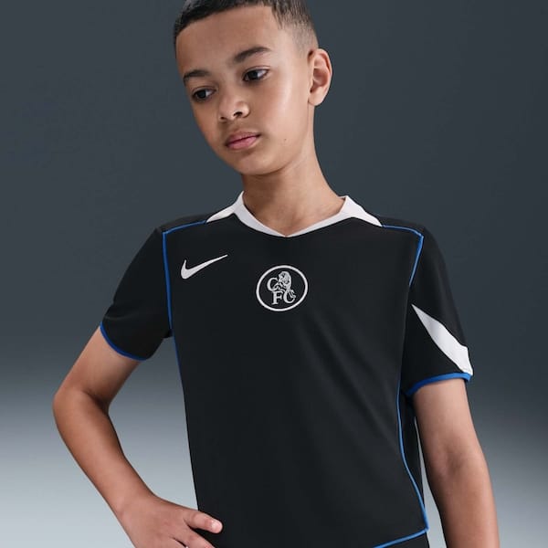 Vista principal Camisa Chelsea III 25/26 Torcedor Pro Total 90 Nike Infantil Nike PRETO