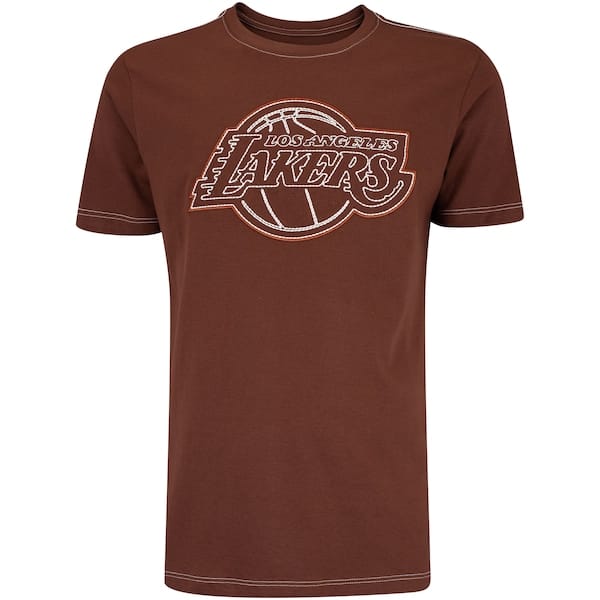 Vista principal Camiseta Los Angeles Lakers NBA Minimal N0490 Masculina NBA PRETO