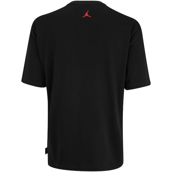 Vista 2 Camiseta Nike Jordan Tatum Crew Masculina Nike PRETO