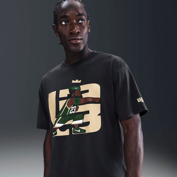 Vista 2 Camiseta Lebron James Nike M90 Masculina Nike PRETO