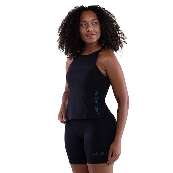 Vista principal Blusa Regata Lauf Elysia Feminina Lauf PRETO
