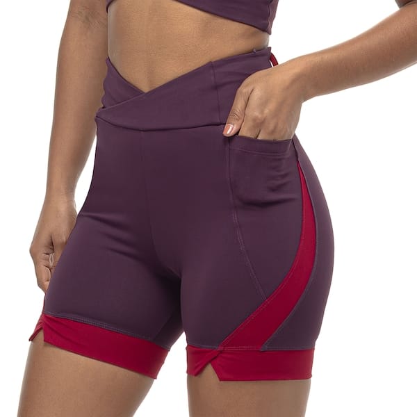 Vista principal Short Lauf Orchid Feminino Lauf VINHO