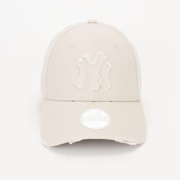 Vista 2 Boné New York Yankees MLB New Era 9FORTY Aba Curva Mlb BEGE