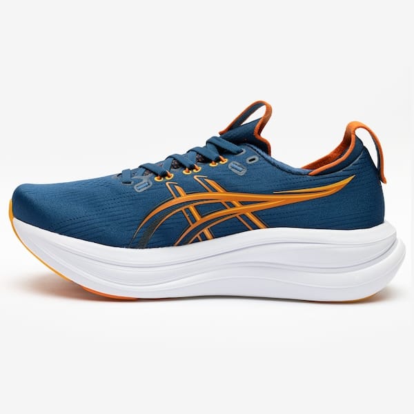Vista 2 Tênis Masculino ASICS Gel-Nimbus 28 ASICS AZUL/LARANJA