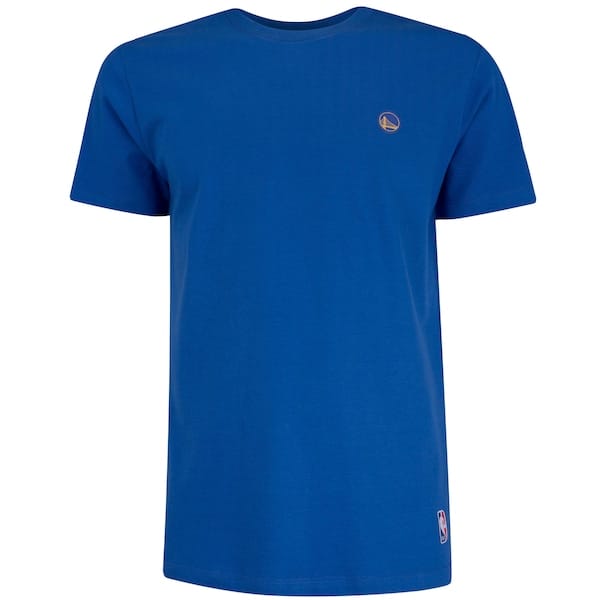 Vista principal Camiseta Golden State Warriors NBA Minipatch N0512 Masculina NBA AZUL