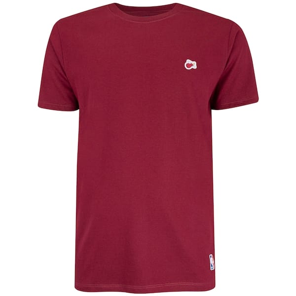 Vista principal Camiseta Miami Heat NBA Minipatch N0513 Masculina NBA VINHO