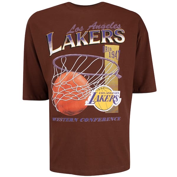 Vista principal Camiseta Los Angeles Lakers NBA Vintage N0535 Masculina NBA MARROM