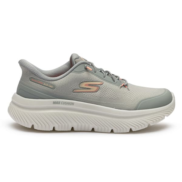 Vista principal Tênis Feminino Skechers Go Walk Max Cushioning Hyper Skechers CINZA ESCURO