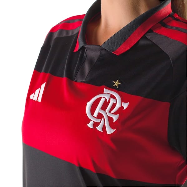 Vista 2 Camisa do Flamengo I 26 Torcedor adidas Feminina Adidas VERMELHO/PRETO