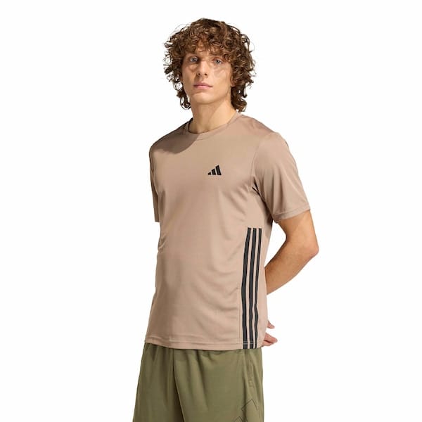 Vista principal Camiseta adidas Workout Essentials Base 3S - Masculina Adidas MARROM CLARO