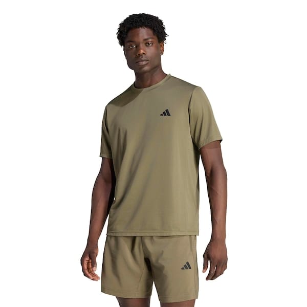 Vista principal Camiseta adidas Workout Essentials Base - Masculina Adidas VERDE ESCURO