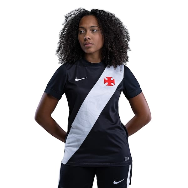 Vista principal Camisa do Vasco I 26/27 Nike Torcedor Feminina Nike PRETO/BRANCO