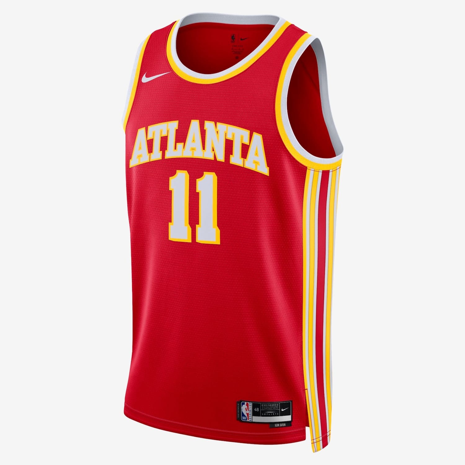 Vista principal Regata Nike Atlanta Hawks Icon Edition 2022/23 Masculina Nike Vermelho
