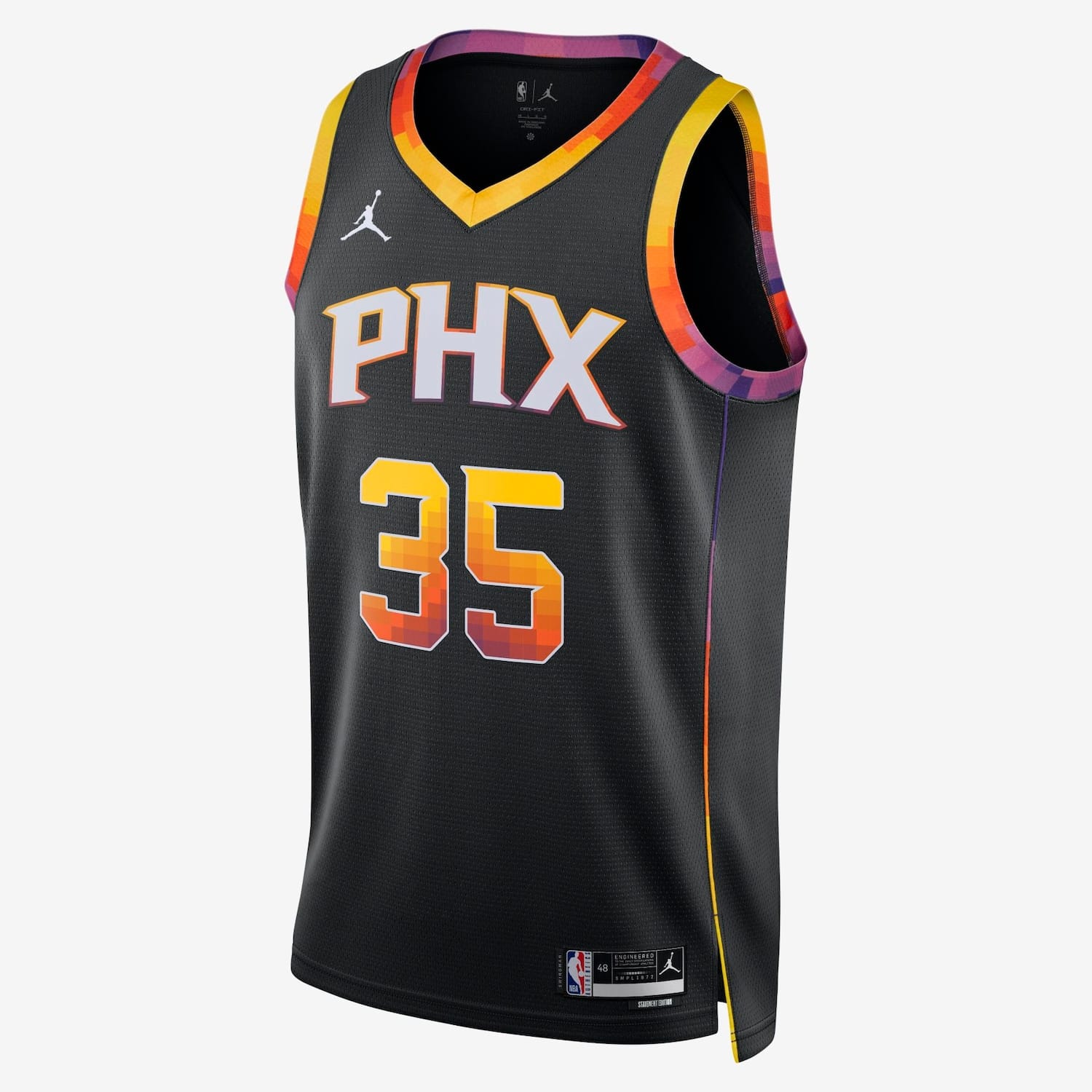 Vista principal Regata Nike Phoenix Suns Statement Edition 2022/23 Masculina Jordan Preto