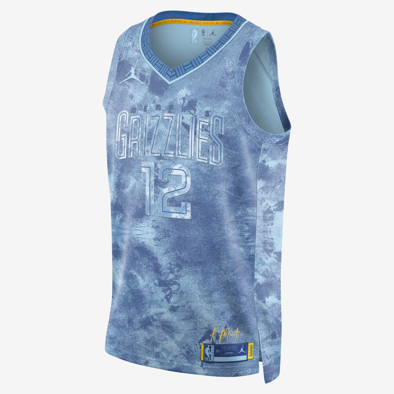 Vista principal Regata Jordan Memphis Grizzlies Ja Morant Edição Especial Masculina Nike Azul