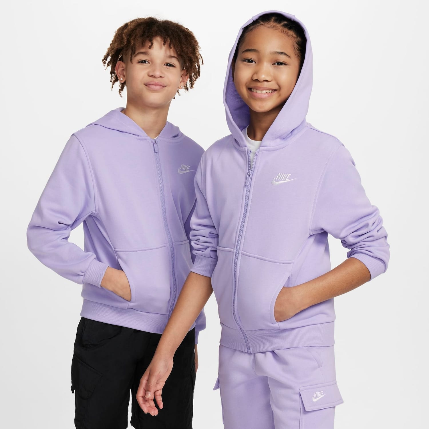 Vista principal Jaqueta Nike Club Fleece Infantil Nike Sportswear Roxo