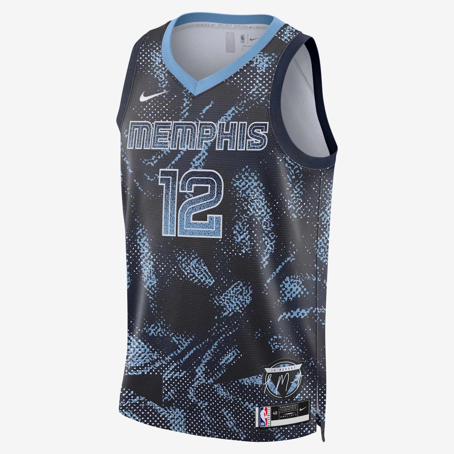 Vista principal Regata Nike NBA Ja Morant Memphis GrizzLies 2025/26 Select Series Masculina Nike Azul